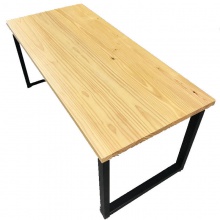 实木大板西餐咖啡厅桌椅美式会议桌  